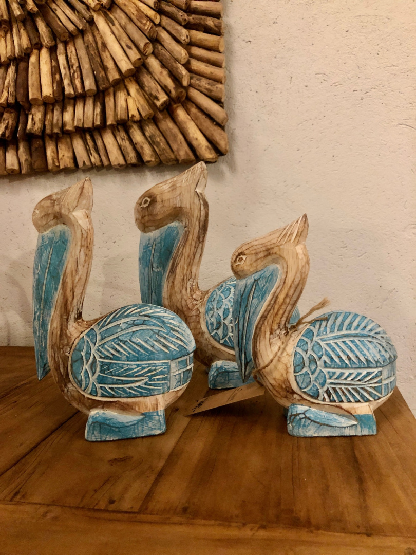 Figurka dekoracyjna pelikan - 3 szt