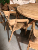 Designerskie krzesło z drewna tekowego 02