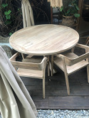 Okrągły stół z drewna tekowego śr. 145 cm